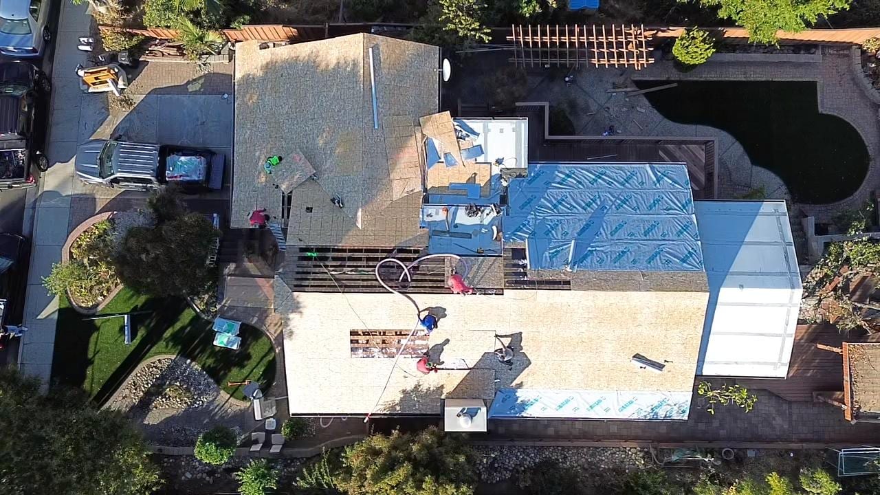 RoofCraft roof replacement in progress in the Bay Area