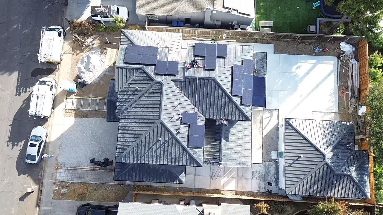 Standing-Seam Metal Roof with Solar Integration