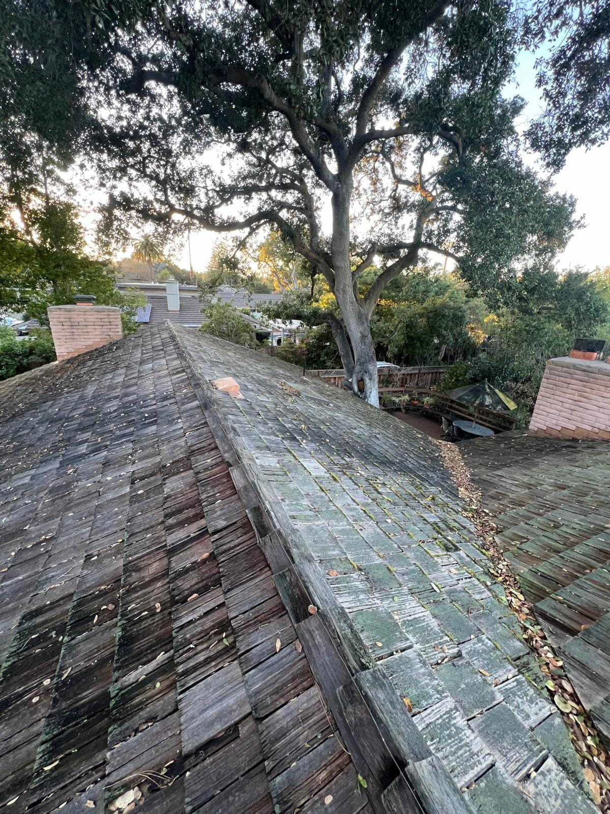 Failing Wood Shake Roof, Before Replacement