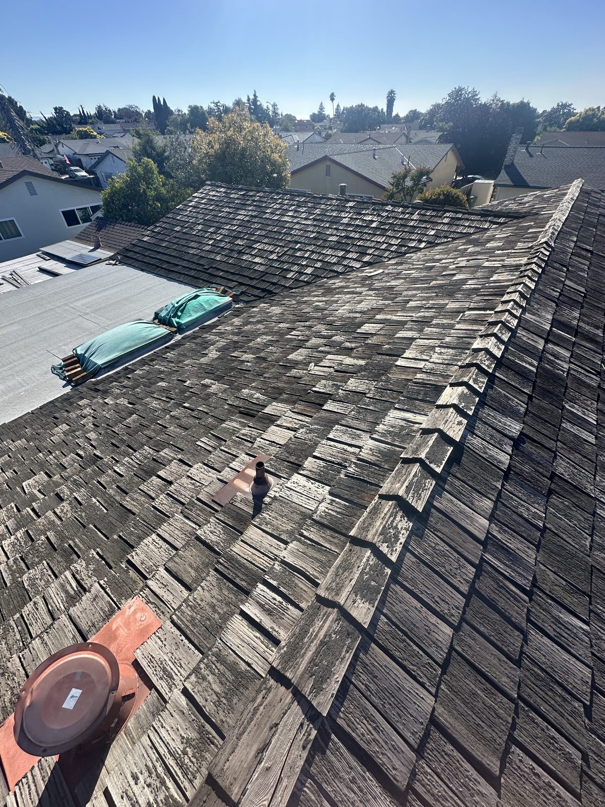 Wood Shake to Architectural Asphalt — before